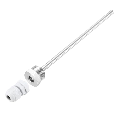 uxcell 8mm Dia G3/4 Thermowell Weldless Stainless Steel 304 with Cable Gland 200mm Length for Beer Fermenter, White - color: White, size: G3/4 x 200mm