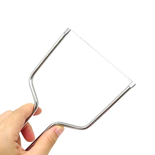 Honbay 2PCS Stainless Steel Butter Cheese Wire Cutters Slicers Knives for Kitchen (for soft cheese) - size: middle