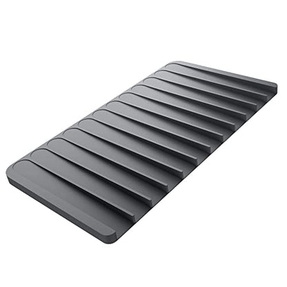 Kraus Self-Draining Silicone Dish Drying Mat or Trivet for Kitchen Counter in Dark Grey, KDM-10DG - color: Dark Grey, style: Drying Mat