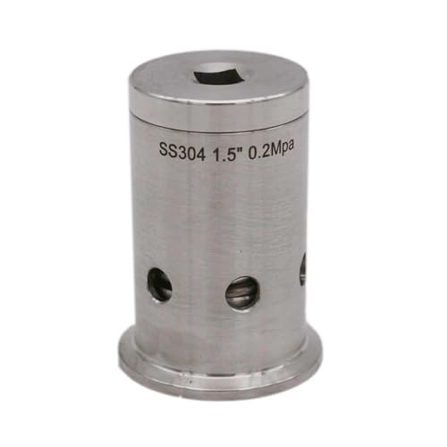 Home Brewing 1.5" Tri Clover(50.5mm) Pressure Release Valve/Vacuum Breaker 0.1/0.2 MPa 304 Stainless Steel Beer Conical Fermenter Parts Brewing Accessories(0.2 Mpa) - color: 0.2 Mpa