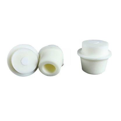5pcs Laboratory Silicone Bung with Hole Stoppers - Airlock Bubbler for Triangular Flask Plug Stopper(40-45mm) - size: 40-45mm