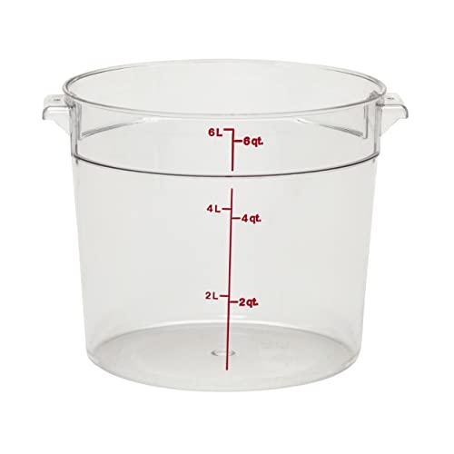 Cambro Food Storage Container - Round Series - 6 QT (Quart) - Commercial Grade for Food Prep (Clear) - size: 6 Quart