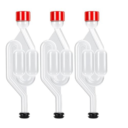 Wires and Cables 3 Pieces S-Shape Airlocks,Homebrew Bubble Airlock Carboys Stopper & Fermenter Seal Valve with Food Grade Grommets Wires and Cables(6 Pack) - color: 6 Pack