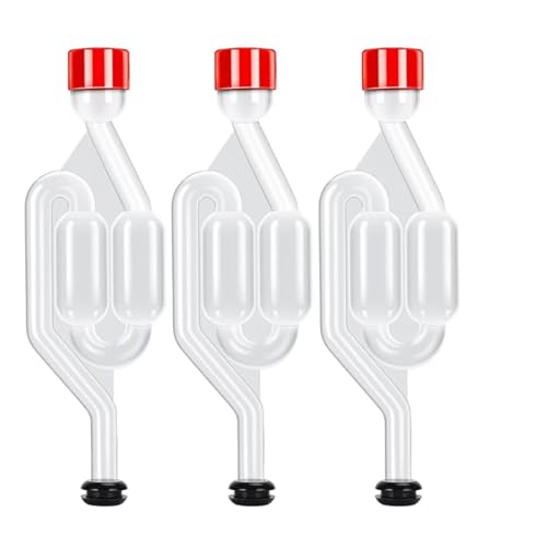 Wires and Cables 3 Pieces S-Shape Airlocks,Homebrew Bubble Airlock Carboys Stopper & Fermenter Seal Valve with Food Grade Grommets Wires and Cables(6 Pack) - color: 6 Pack