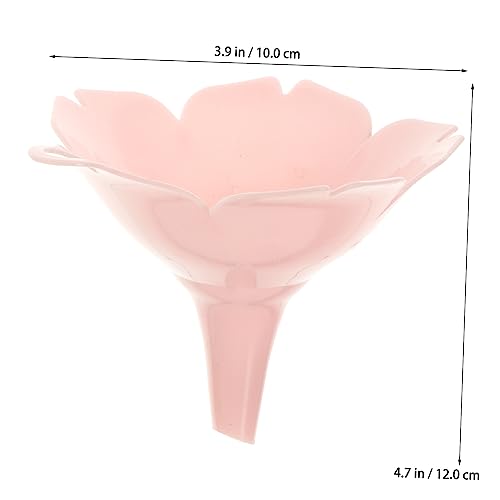 4pcs Plastic Funnel Set Creative Cherry Blossom Flower Shape Liquid Separator Smooth Oil Transfer Funnel for Kitchen Powder Dry Goods Multi-Purpose White