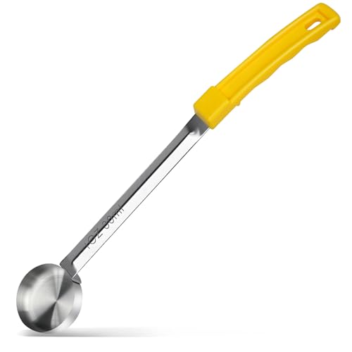 1 Ounce Solid Stainless Steel Portion Control Ladle Spoon -Pizza Sauce Serving Spoons Portion Ladle for Sauces, Perfect for Weight Watchers, Buffets, Parties - size: 1 Ounce, style: 1 PCS