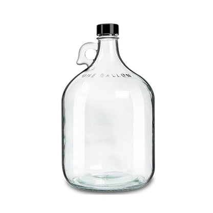 Glass Beer Bottle with caps, Glass Jug,1gallon/4 Liter