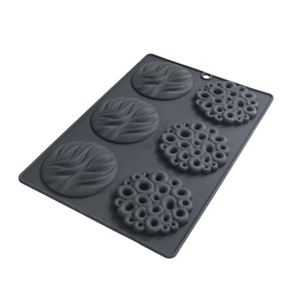 Silicone Mold, 6-Cavity Chocolate Mousse Cake Molds, Baking Mould for Desserts, Pastry, Candy, Non-Stick Food Grade Silicone Baking Pan (C_ Round) - size: C_ Round
