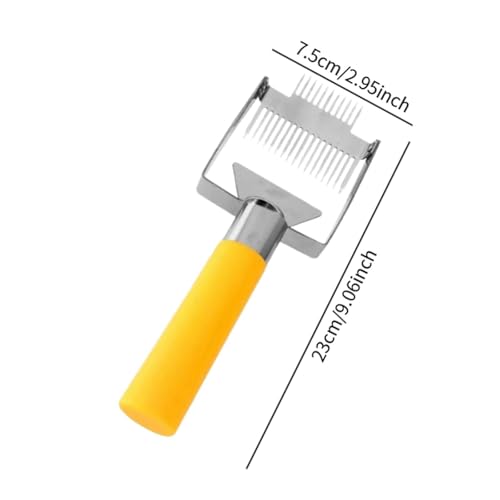 Beekeeping Uncapping Fork with Handle Honeycomb Scraper Tool Stainless Steel Tines 9.06 Inch for Honey Harvesting
