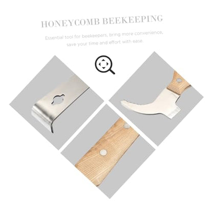 Toyvian Beehive Scraper Tool with Handle Hive Frame Lifter Cleaner Essential Beekeeping Supply for Easy Hive Maintenance and Frame Separation