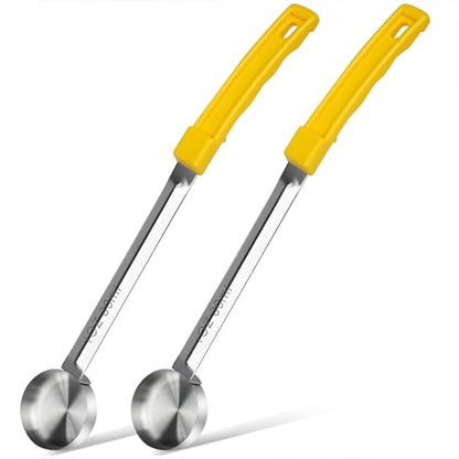 1 Ounce Solid Stainless Steel Portion Control Ladle Spoon - 2Pcs Pizza Sauce Serving Spoons Portion Ladle for Sauces, Perfect for Weight Watchers, Buffets, Parties - size: 1 Ounce, style: 2 PCS