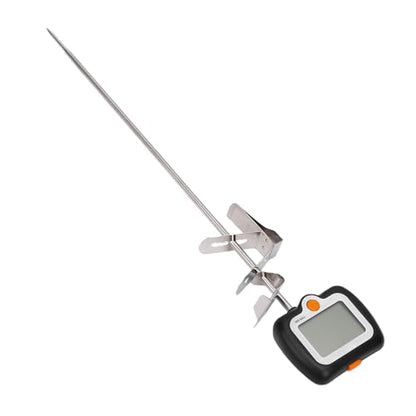 EVGATSAUTO Digital Candy Thermometer, 304 Stainless Steel Cooking Thermometer with Large LCD, 58F to 572F Readout, Hold and Clip Design for Candy Jam Chocolate Frying and Syrup (KT Black English