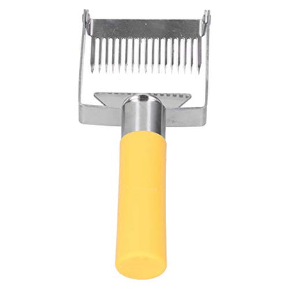 Gavigain Adjustable Honey Uncapping Fork, Stainl Steel Honey Scraper with Comfortable Handle, Beekeeping Beekeeper Equipment Tool