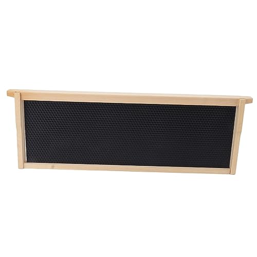 10 Set Beehive Frames with Beeswax Coated Foundation Sheets, Pine Wood Shallow Frames for Beekeeping Supplies