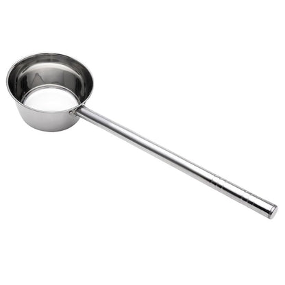 Cabilock Stainless Steel Long Handle Ladle Heat Resistant Soup Scoop Spoon for Kitchen Water Ladle for Cooking and Serving for Dining and Food Preparation - size: 48X18CM