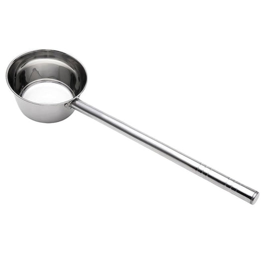 Cabilock Stainless Steel Long Handle Ladle Heat Resistant Soup Scoop Spoon for Kitchen Water Ladle for Cooking and Serving for Dining and Food Preparation - size: 48X18CM