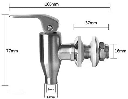 Stainless Steel Beverage Dispenser Stainless Spigot Push Style Spigot Faucet For Home Parties, Sun Tea,Water or Kombucha（2 PCS)