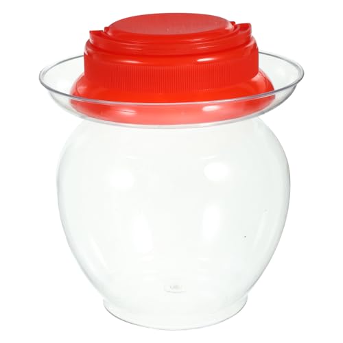 Airtight 1l Plastic Pickling Jar with Inner Lid Fermenting Vegetable Storage Container for Household Sauerkraut and Kimchi