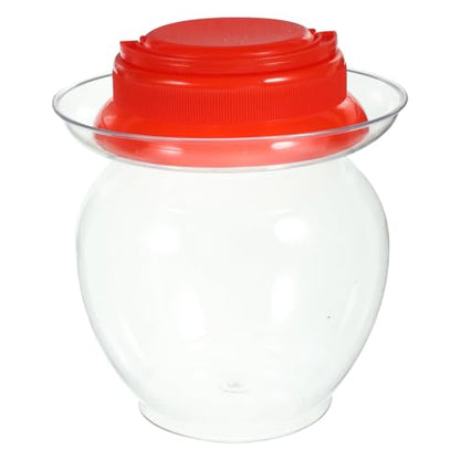 Airtight 1l Plastic Pickling Jar with Inner Lid Fermenting Vegetable Storage Container for Household Sauerkraut and Kimchi