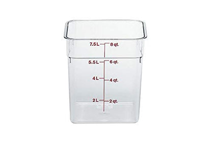 Cambro - 8SFSCW135 Camwear Polycarbonate Square Food Storage Container, 8 Quart (This does not come with a lid) - size: 8 QT