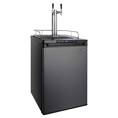 Kegco HBK309X-2 Keg Dispenser, 2 faucet without keg Black Stainless Steel - color: Black Stainless Steel, size: 2 Tap