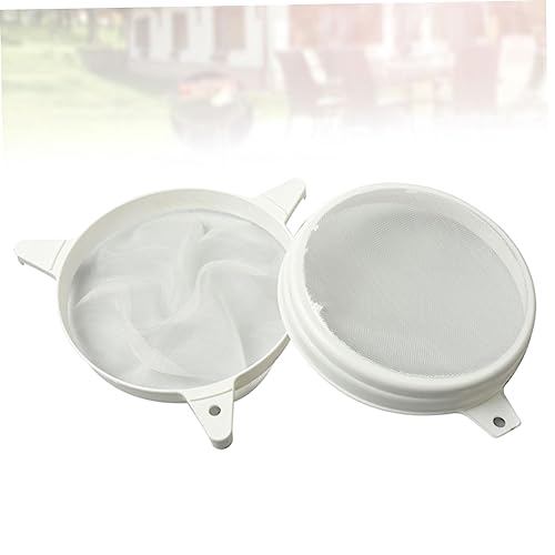 Alipis Beekeeping Supplies Plastic Honey Strainer Double Sieve Fine Mesh for Honey Filting Bee Keeping Tools