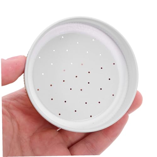 Kisangel 5pcs Metal Bee Feeders Lids Mason Jar Lids Reusable Beehive Watering Station Entrance Lid for Easy Installation Water Feeding Dispenser