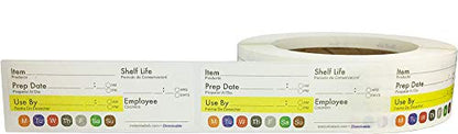 Universal Dissolvable Food Rotation Labels 1.25 x 3.375 Inch 500 Total Stickers