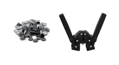 North Mountain Supply Double Lever Hand Beer Bottle Capper with 150 Black Oxygen Barrier Crown Caps - Made in Italy