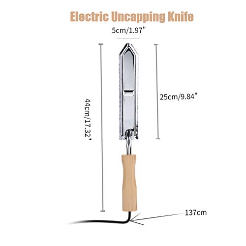 Electric Uncapping Knife, Acogedor Bee Uncapping Knife Electric Honey Knife Honey Scraper Beekeeping Hot Knife Stainless Steel Cutter (US Plug)
