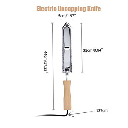 Electric Uncapping Knife, Acogedor Bee Uncapping Knife Electric Honey Knife Honey Scraper Beekeeping Hot Knife Stainless Steel Cutter (US Plug)