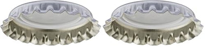 144 Oxygen Absorbing Beer Bottle Caps, 26mm US Standard Size Pry Off Silver Crown Caps for Homebrew, PVC Free Caps for Beer Bottles (Pack of 2)