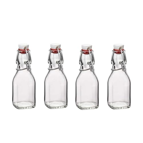 Bormioli Rocco Swing Bottle 4.25 oz - Clear, Set of 4 - size: 4.25 Oz.