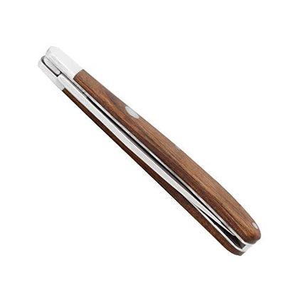 BEAR & SON Heritage Walnut Slimline Pocket Knife 3-7/8" - Slim Clip Point Single Blade Folding Slipjoint Design - 1095 Carbon Steel - Lightweight Everyday Carry Classic Walnut Handle - Made in USA