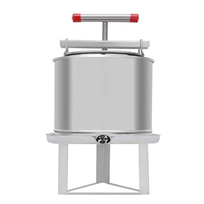 Large Bee Honey Press Extractor, Manual Stainless Steel Honey Extractor 12.6L Fruit Juice Press Extractor Wine Making Equipment for Self in Home - size: 12.6L/3.34Gallon