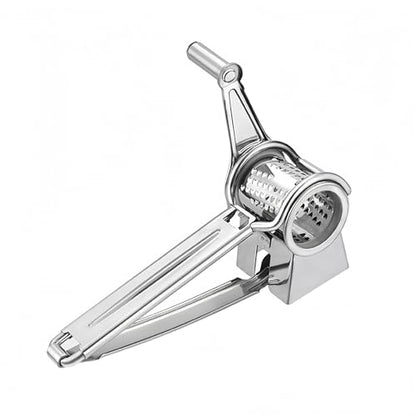 Manual Rotary Cheese Grater, 304 Stainless Steel Hand-Crank | Manual Cheese Grinder for Parmesan, Cheddar, Chocolate, Nuts & Vegetables