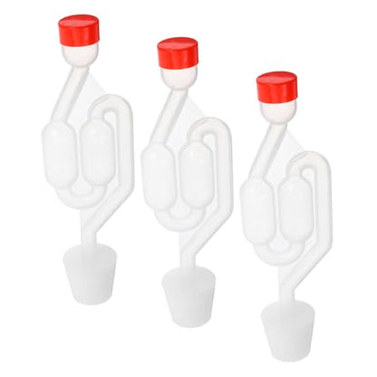3sets S-shape Stopper for Homebrew Fermentation Silicone Pp Materials Brewing Beer Fermentation Non-bpa Easy Install