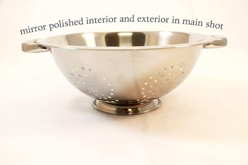 Premium Grade Stainless Steel Colander Basket Strainer Set of 3 - Ideal for Cooking, Baking Preperation - size: Set of 3 pcs