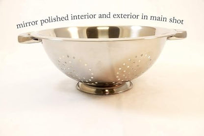 Premium Grade Stainless Steel Colander Basket Strainer Set of 3 - Ideal for Cooking, Baking Preperation - size: Set of 3 pcs