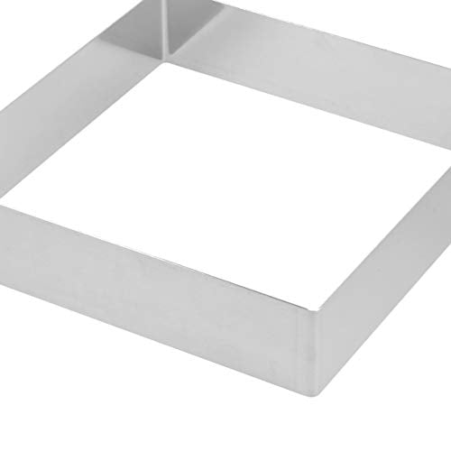 GALPADA Square Cake Ring Stainless Steel Mousse Mold 8.66 X 8.66 X 1.96 in Cake Ring for Baking Pastry Cookies Tiramisu Bread Sandwiches Reusable - size: Size 11