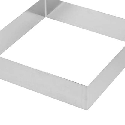 GALPADA Square Cake Ring Stainless Steel Mousse Mold 8.66 X 8.66 X 1.96 in Cake Ring for Baking Pastry Cookies Tiramisu Bread Sandwiches Reusable - size: Size 11