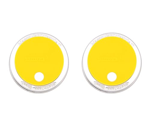 Lemon Yellow Regular Mouth Silicone Straw Hole Tumbler and Fermentation Lids with Stainless Steel Bands by Mason Jar Lifestyle (2 Pack, Regular Mouth) - color: Lemon Yellow, size: Regular Mouth