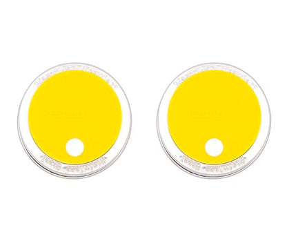 Lemon Yellow Regular Mouth Silicone Straw Hole Tumbler and Fermentation Lids with Stainless Steel Bands by Mason Jar Lifestyle (2 Pack, Regular Mouth) - color: Lemon Yellow, size: Regular Mouth