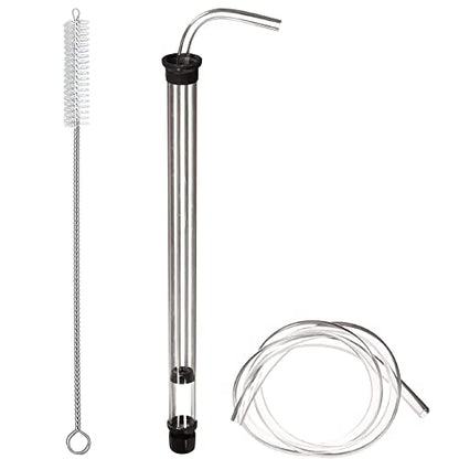 Fermtech Regular 24" Auto Siphon with 30" Brush & 8ft Food-Grade Tubing – Wine, Beer, Mead & Home Brewing Racking Cane, Transfer Wand, Bottling Kit & Supplies - Made in Canada