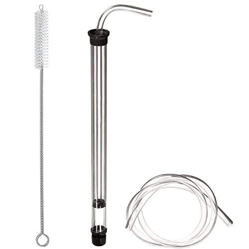 Fermtech Regular 24" Auto Siphon with 30" Brush & 8ft Food-Grade Tubing – Wine, Beer, Mead & Home Brewing Racking Cane, Transfer Wand, Bottling Kit & Supplies - Made in Canada