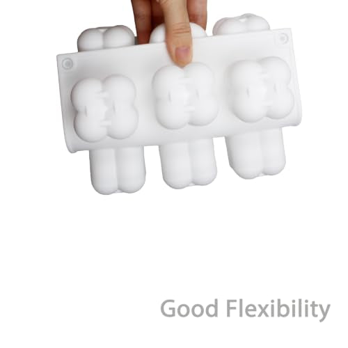 3D Mini Bubble Candle Molds, 15-Cavity Silicone Bubble Cube Molds for Candle, Wax, Resin, Cube Molds for Mousse, Cake, Chocolate, Candy - color: White-R0143 (Small Bubble)