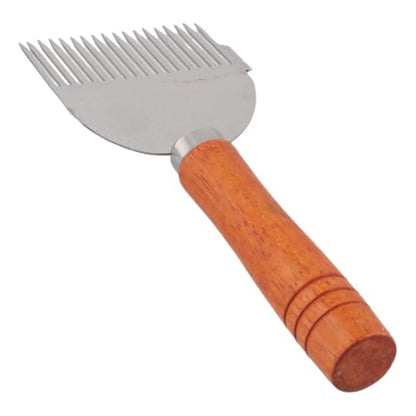 Beekeeping Uncapping Fork,Beekeeper Honey Cutter,17 Tin Root Bee Fork with Wooden Handle,Sparse Rake Shovel,Honey Uncapping Fork