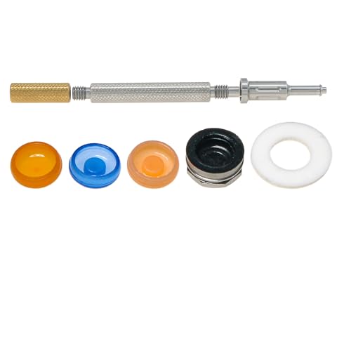 Implants Replacement Locater Overdenture Male Processing Caps Inserts and Retention Cap Insertion Extraction Removal 3-IN-1Core Tool kit (Locator-Golden Tool+5Pcs/Set Caps Inserts Kit) - color: Locator-Golden Tool+5Pcs/Set Caps Inserts Kit