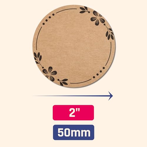 900 Pieces, 2 inch - Canning Labels for Mason Jars, Brown Kraft Jar Stickers to Write On - size: 900 Pieces