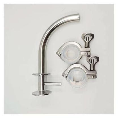 Stainless Steel 3/4" (TC50.5mm) Cloverleaf Pipetting Arm Conical Fermenter Pickup Dip Tube Home Brew Fitting Accessories(C) - color: C